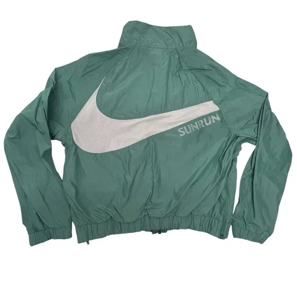 Nike Girls Teal Windbreaker Jacket w/ Mesh Lining & Back Swoosh – Youth M - Picture 4 of 14